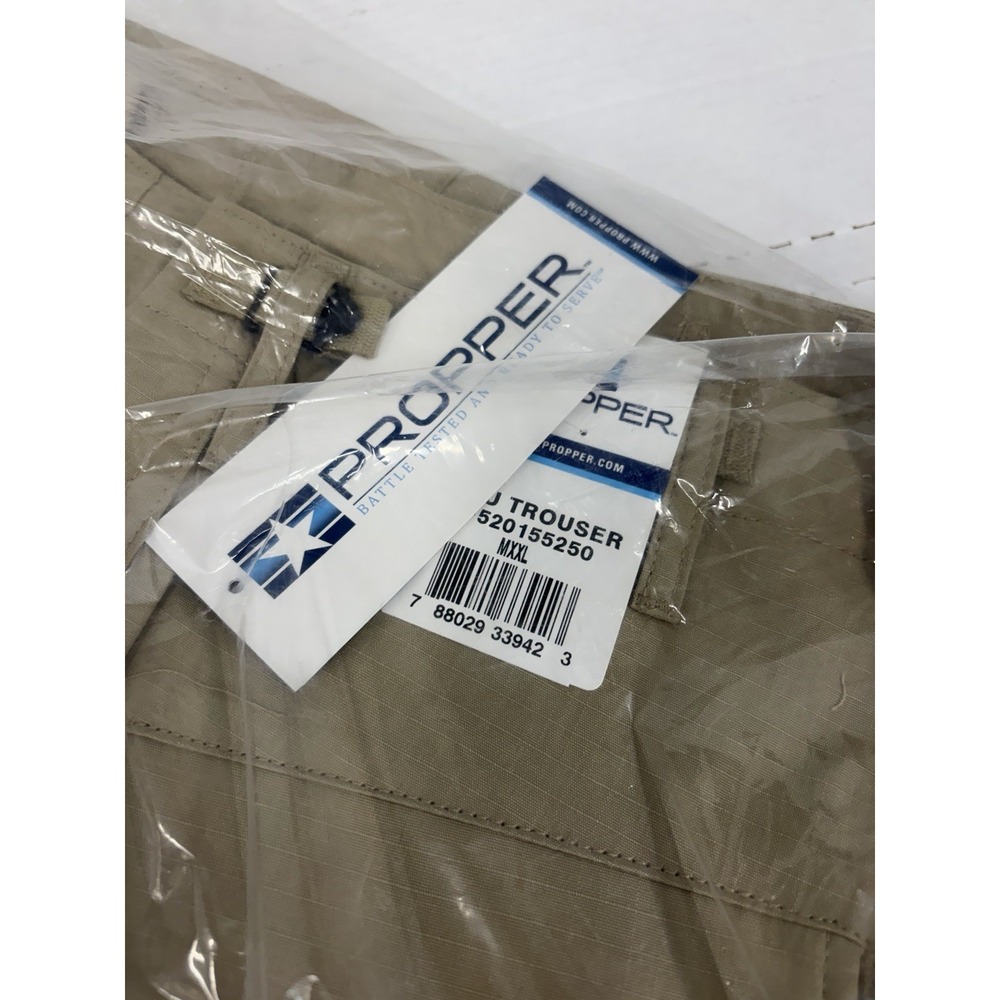Propper BDU Trouser F520155250 Men's MXXL M TALL Khaki 100% Cotton pants NWT T4 - Picture 12 of 13